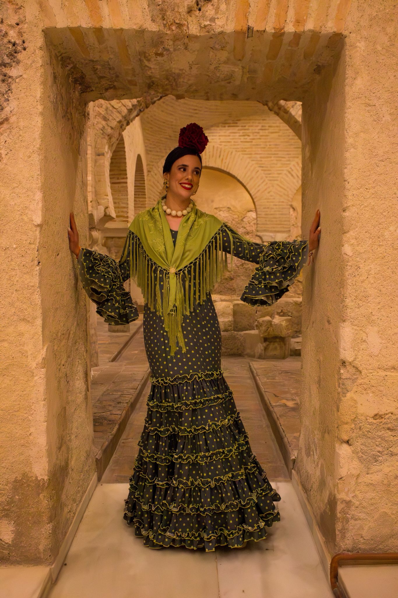 TRAJE FLAMENCA AGUA MARINA