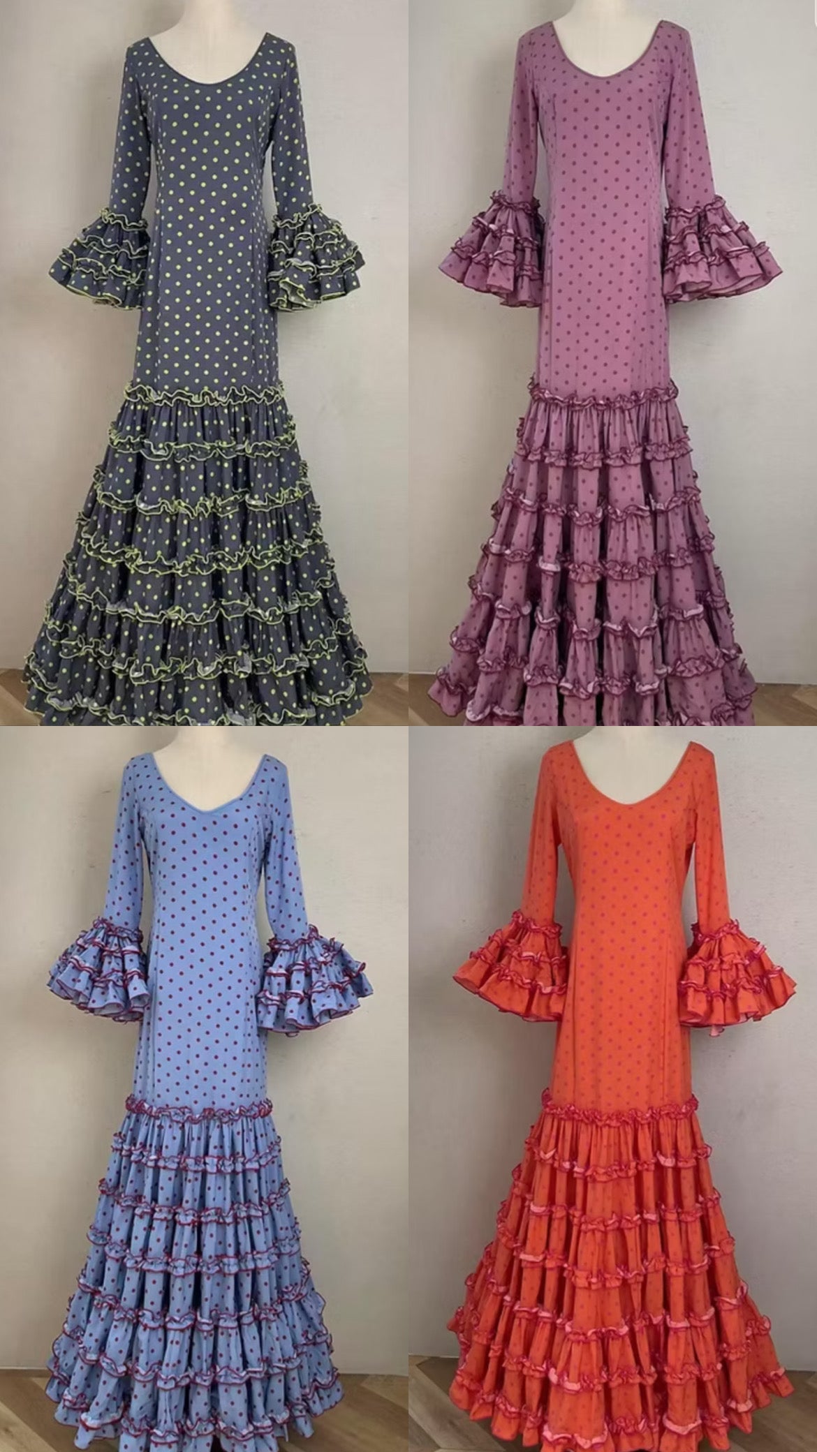 TRAJE FLAMENCA AGUA MARINA
