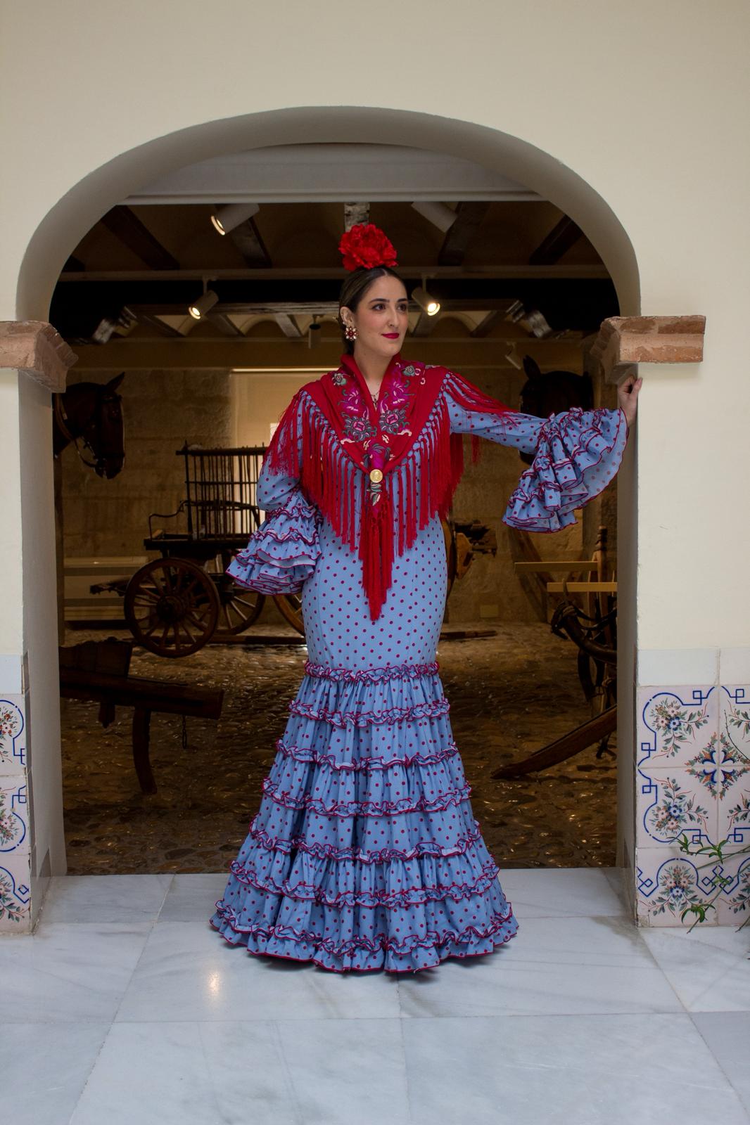 TRAJE FLAMENCA AGUA MARINA