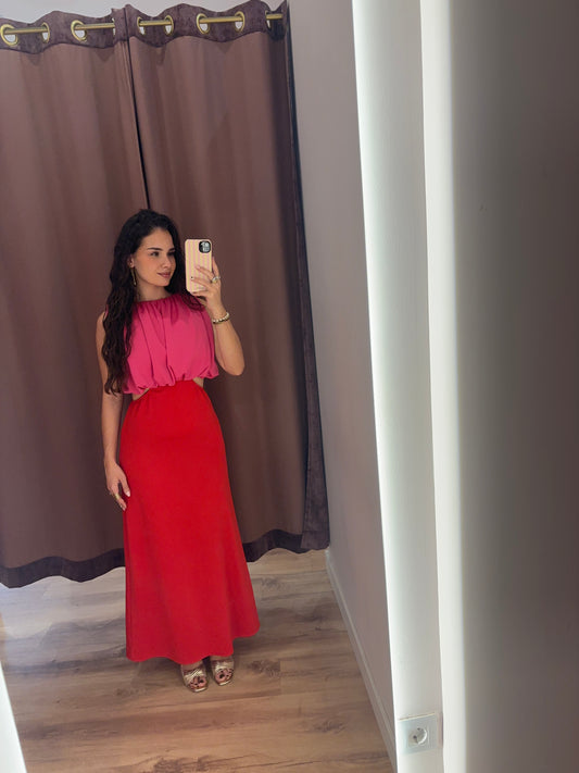 VESTIDO BICOLOR