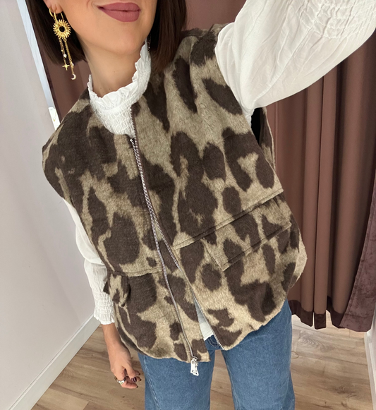 CHALECO ANIMAL PRINT