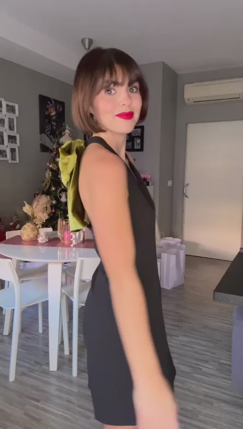 VESTIDO LAZO TERCIOPELO